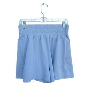 Sweaty Betty Grey Smocked Waist Athletic Shorts Women Size 6